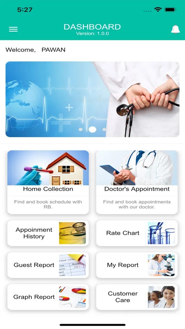 RB Diagnostic screen